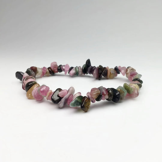 Mixed Tourmaline Chip Beaded Bracelet