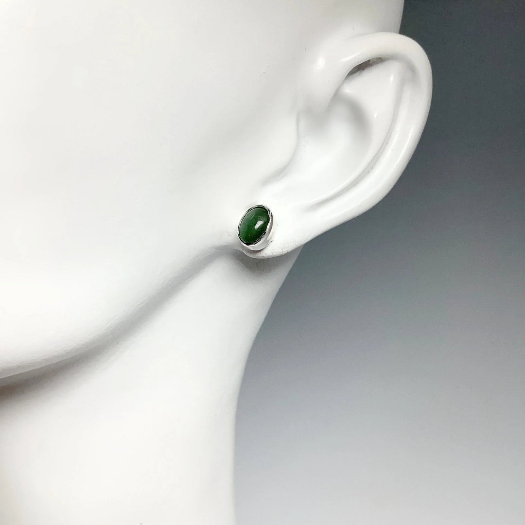 Green Aventurine Stud Earrings