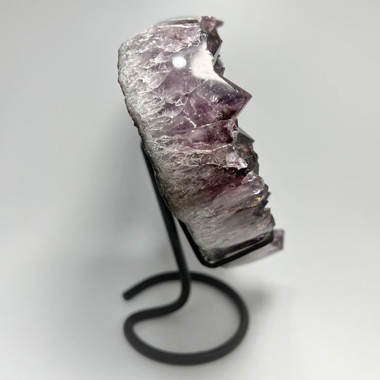 Large Amethyst Druze Cluster Heart On Stand