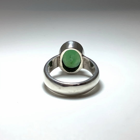 Faceted Chrysoprase Ring