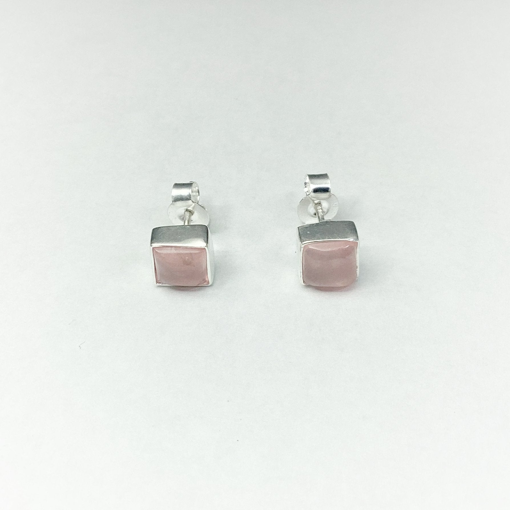 Rose Quartz Stud Earrings