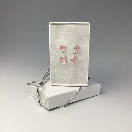 Rose Quartz Stud Earrings