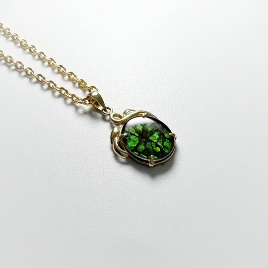 Alberta Ammolite 14K Gold Pendant