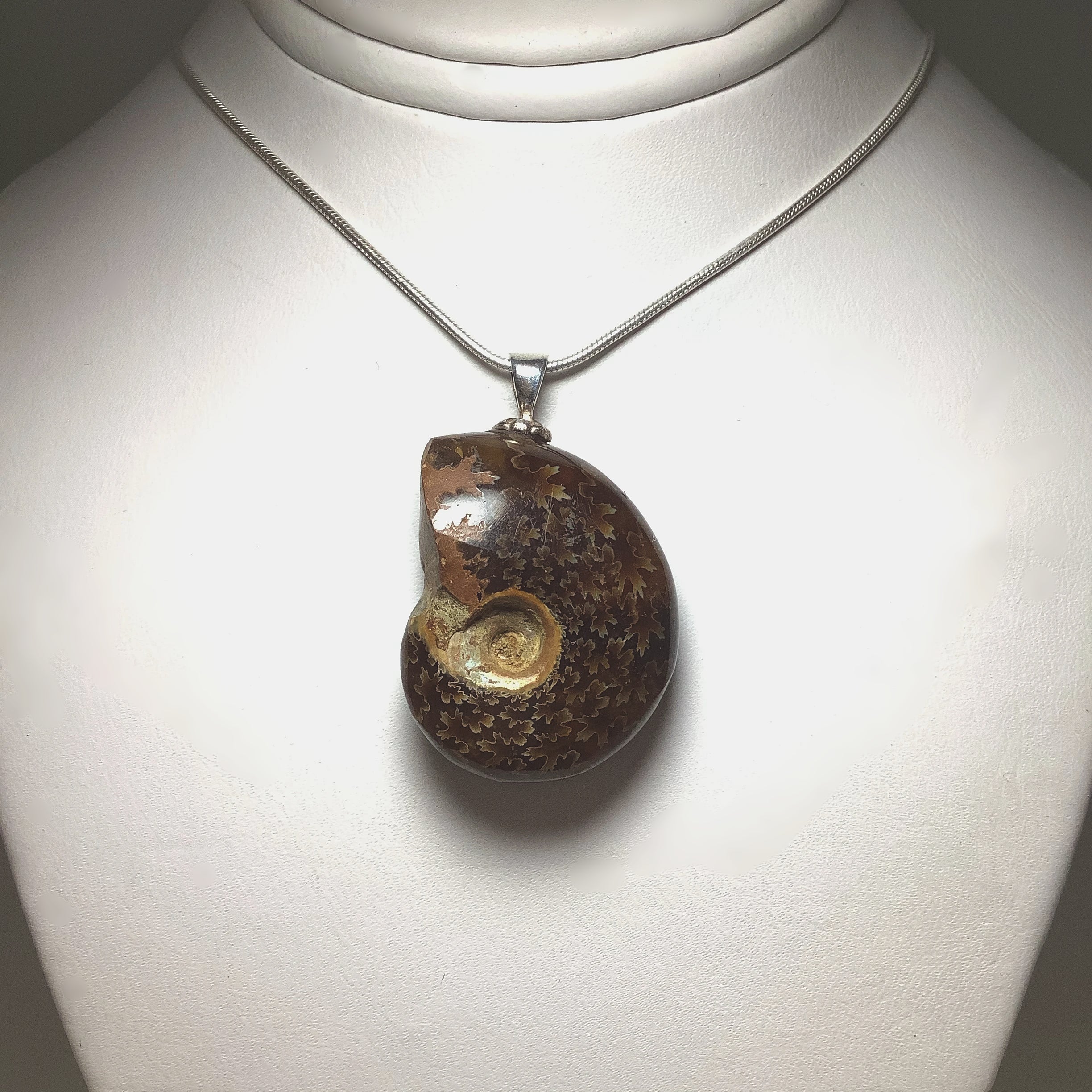 Golden Ammonite Pendant