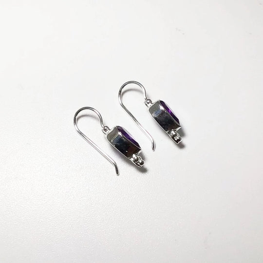 Amethyst Faceted Dangle Earrings