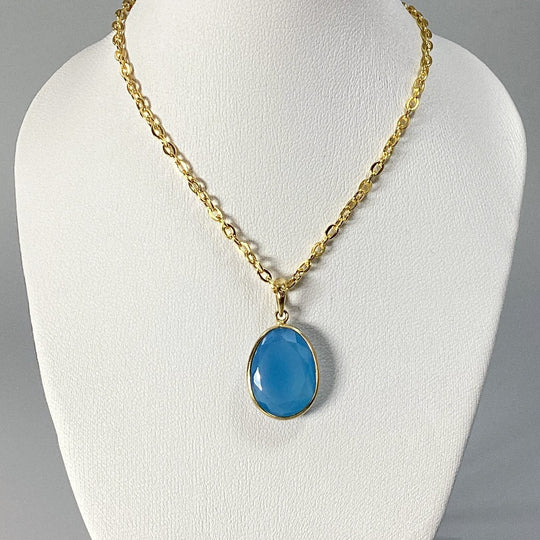 Blue Chalcedony Pendant