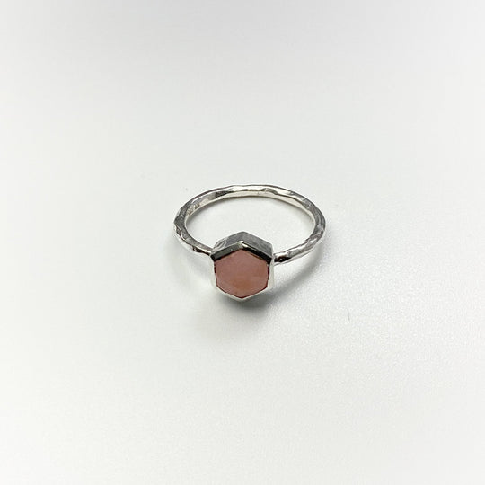 Pink Peruvian Opal Ring