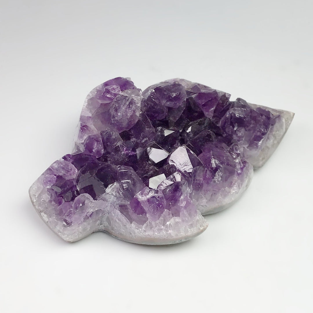 Amethyst Druze Cluster Leaf Carving