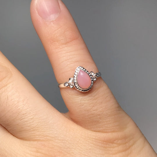 Pink Peruvian Opal Ring