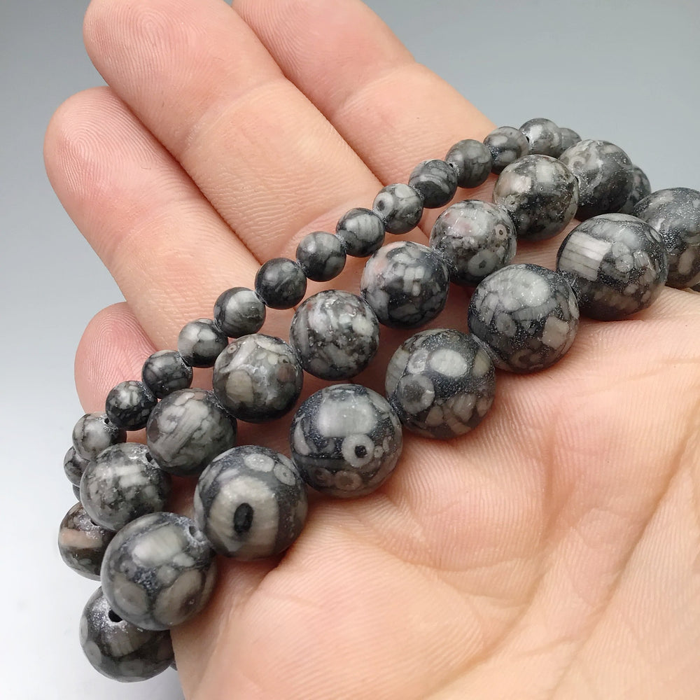 Fossil Stone Jasper Beaded Bracelet