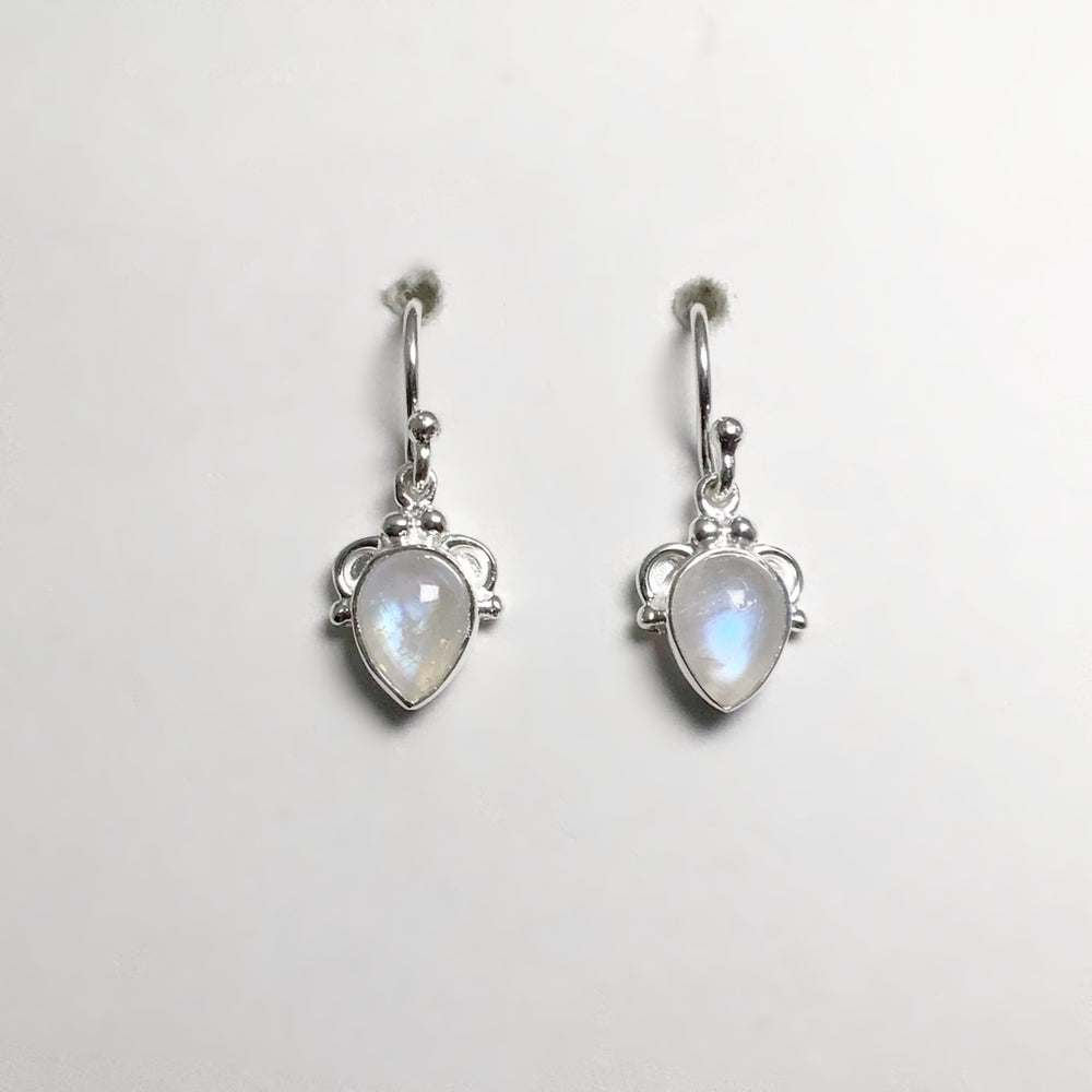 Rainbow Moonstone Dangle Earrings