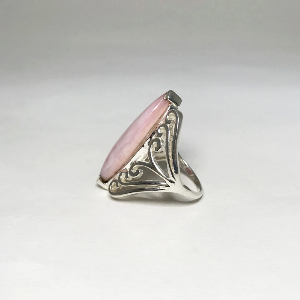 Pink Peruvian Opal Ring