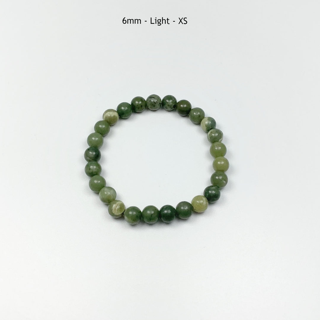 Mixed Green Canadian Jade Beaded Bracelet