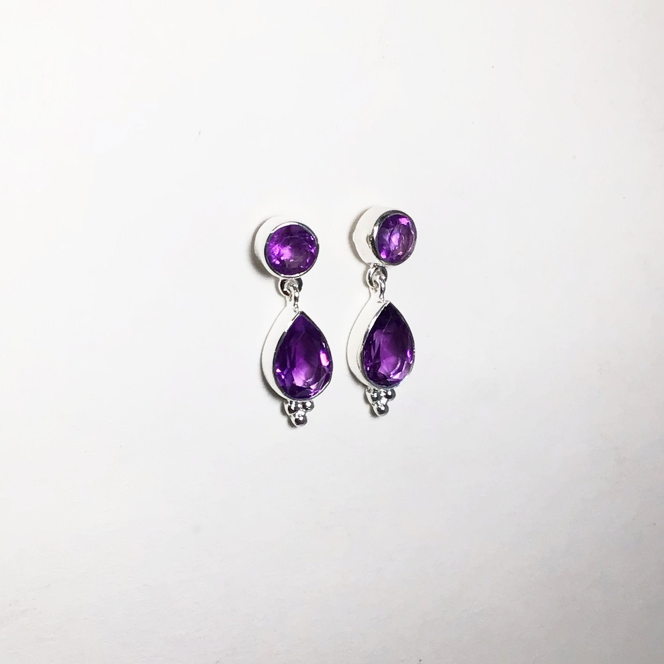 Amethyst Stud Earrings