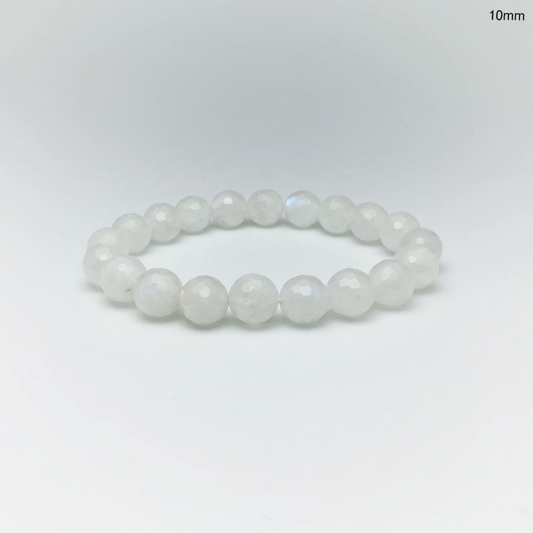 Moonstone Faceted Beaded Bracelet