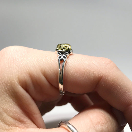 Green Amber Ring