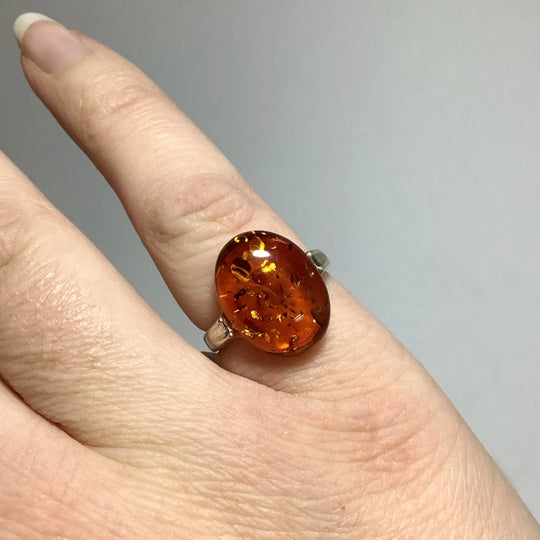 Cognac Amber Ring