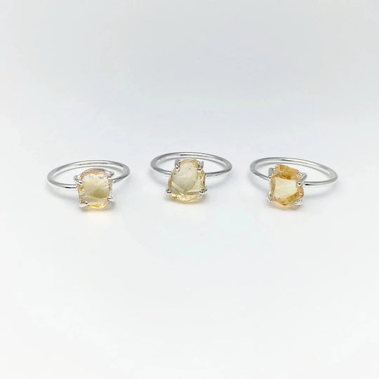 Raw Citrine Ring