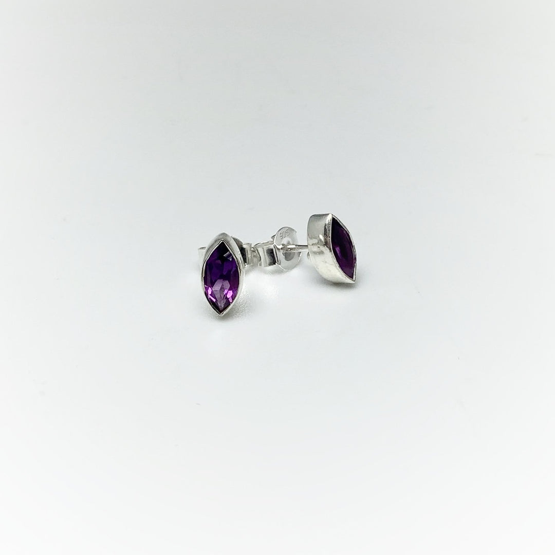 Amethyst Stud Earrings