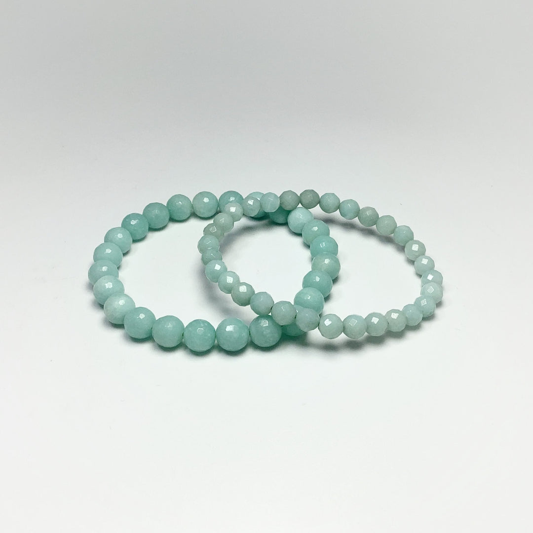 Amazonite Faceted Beaded Bracelet