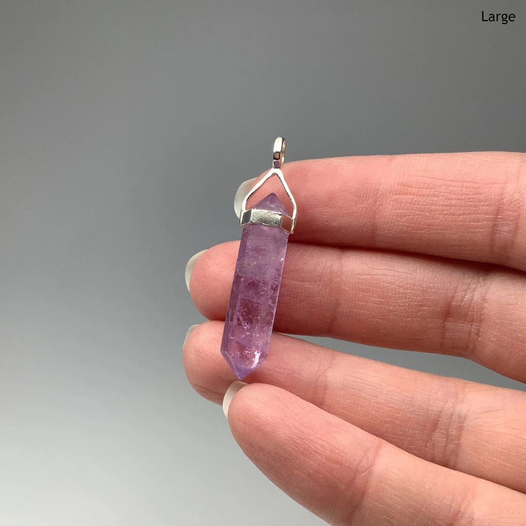 Amethyst Double Terminated Point Pendant