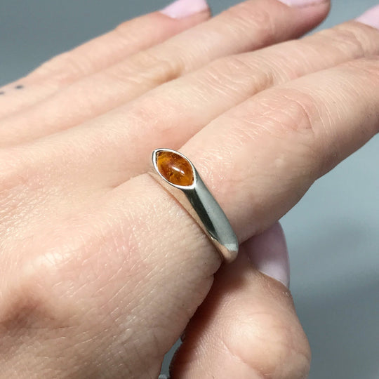 Cognac Amber Ring