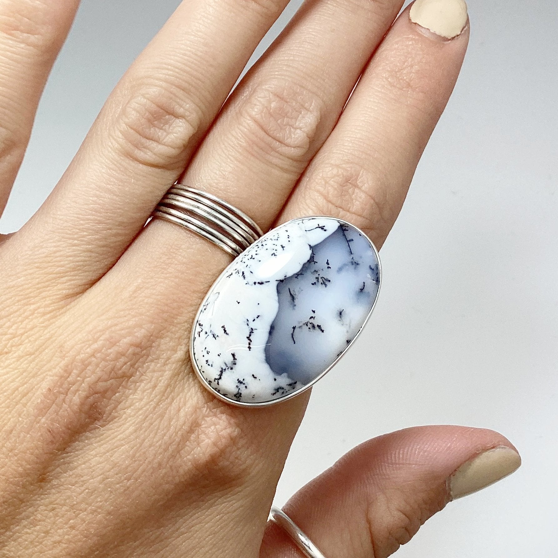 Dendritic Opal Ring