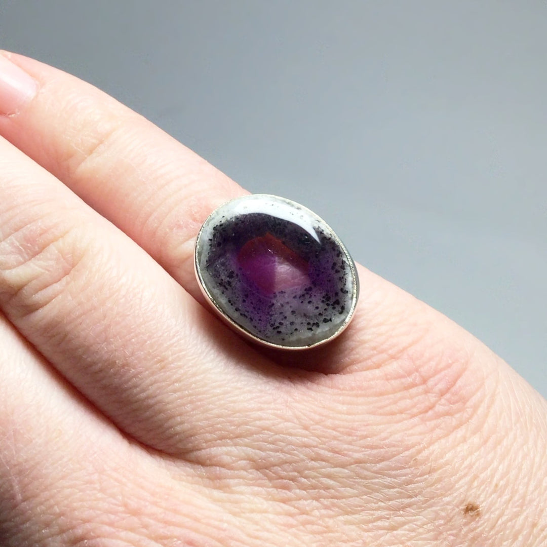 Trapiche Amethyst Ring