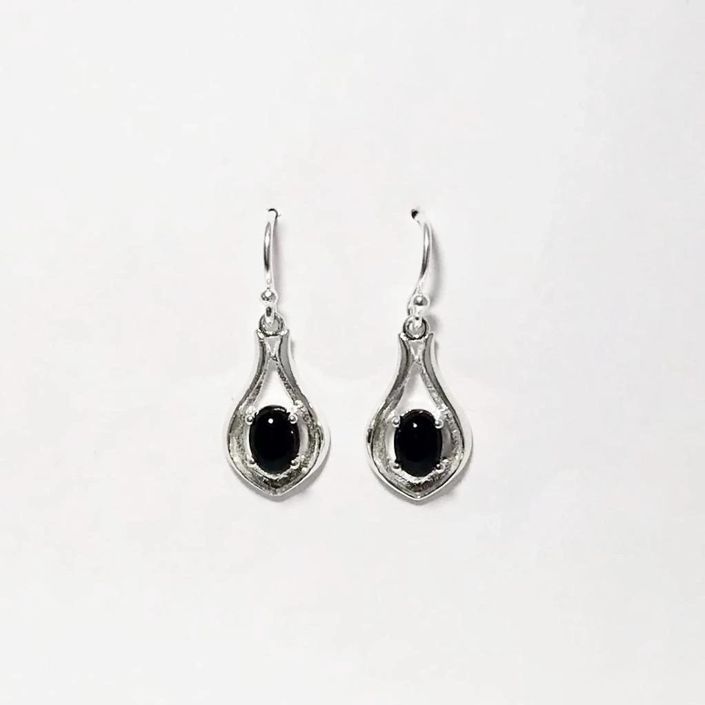 Black Onyx Dangle Earrings