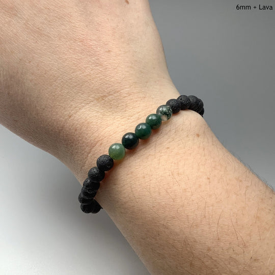 Moss Agate Beaded Bracelet