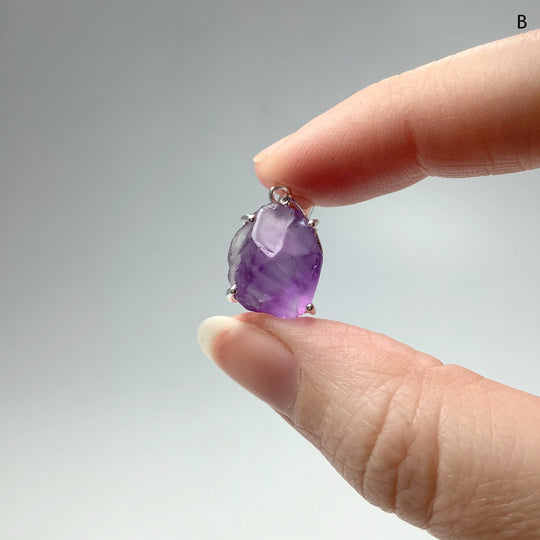 Raw Amethyst Pendant at $139 Each