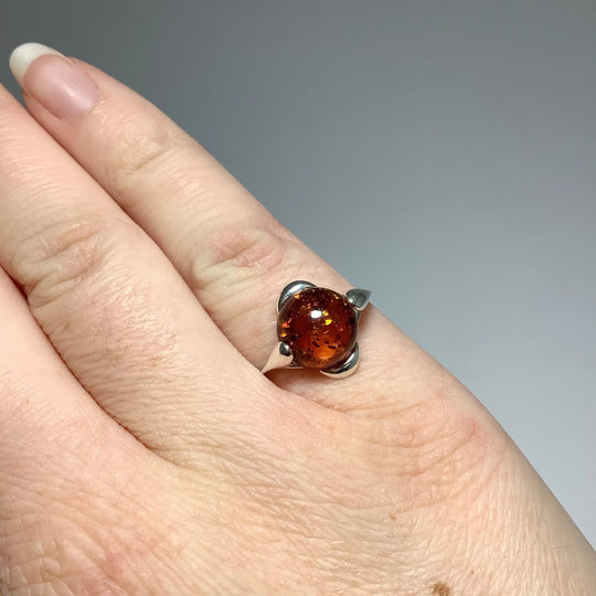 Cognac Amber Ring