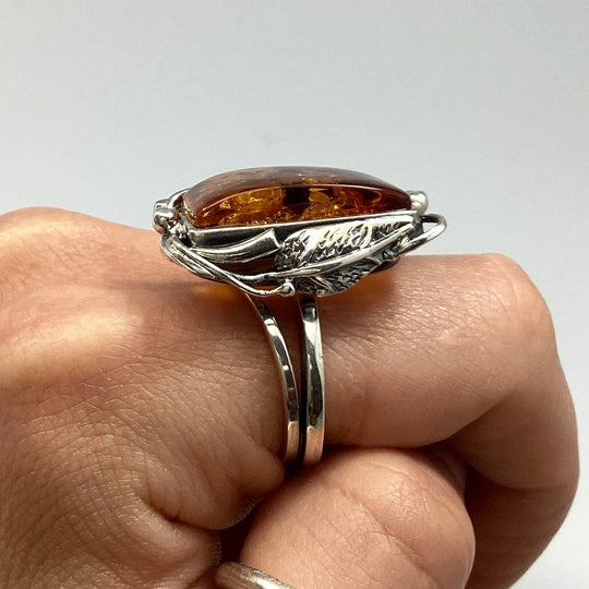 Cognac Amber Ring