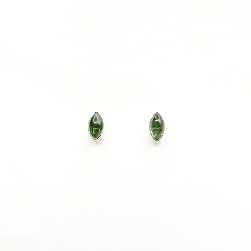 Green Tourmaline Stud Earrings