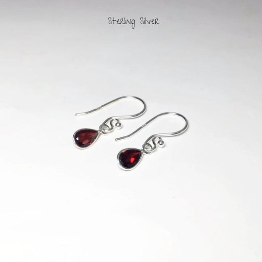 Garnet Dangle Earrings