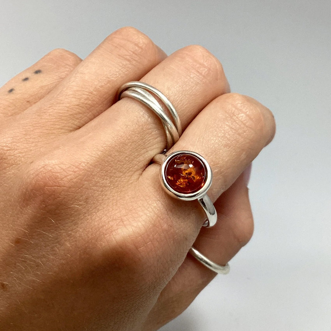 Cognac Amber Ring