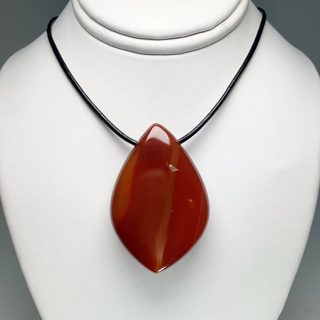 Carnelian Agate Drilled Pendant