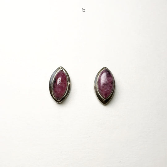 Rhodonite Stud Earrings