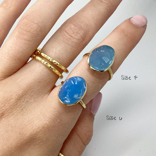 Blue Chalcedony Ring