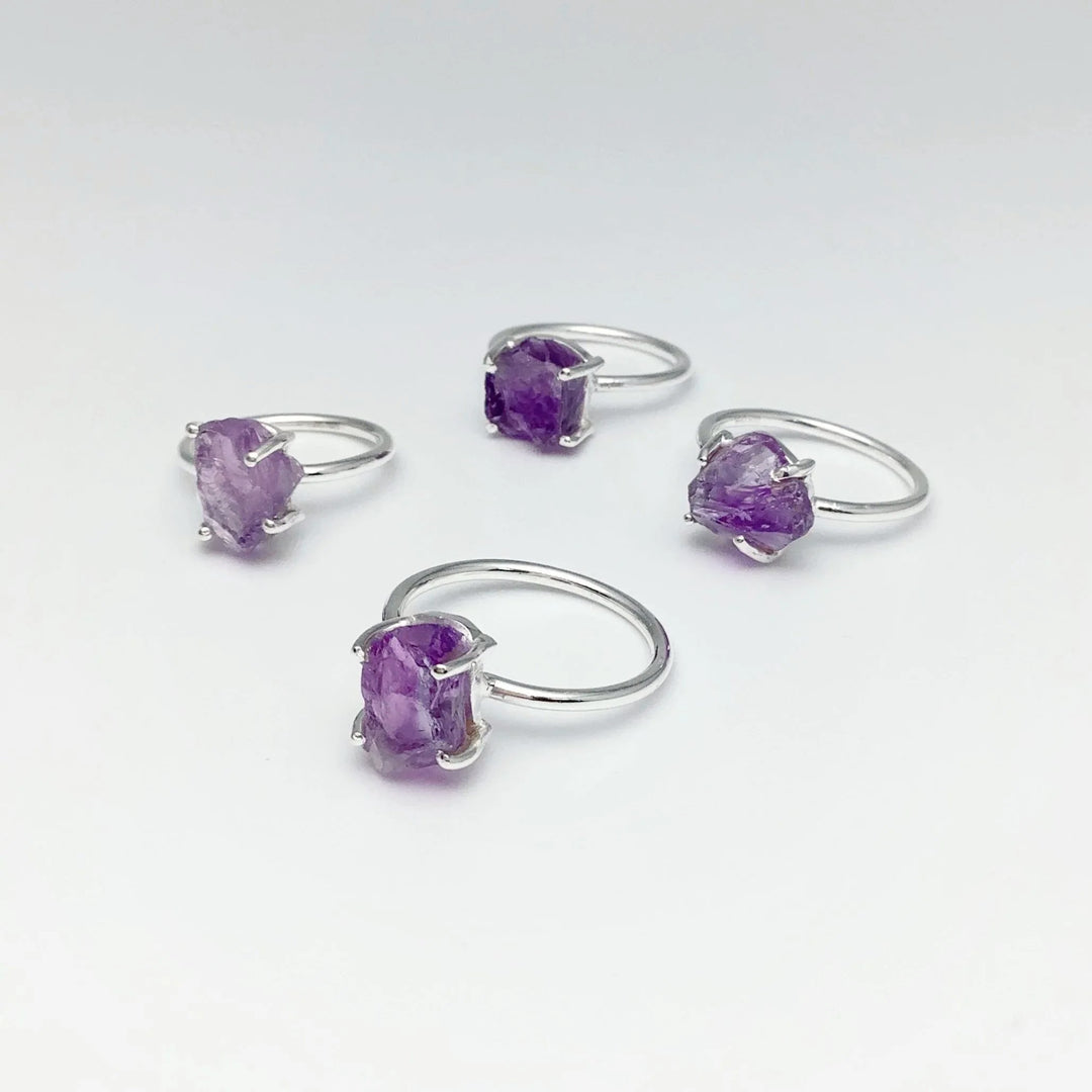 Raw Amethyst Ring