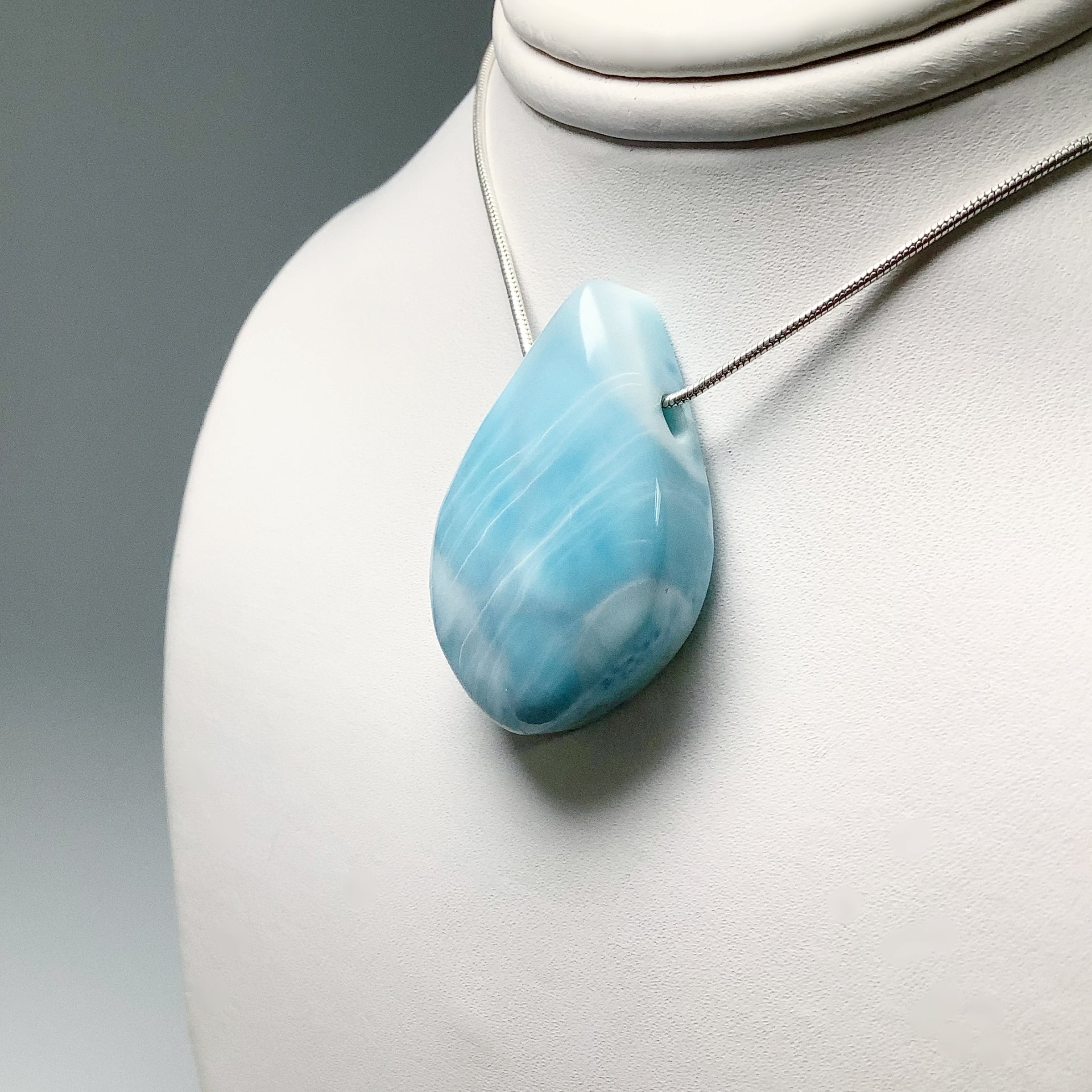 Larimar Drilled Pendant