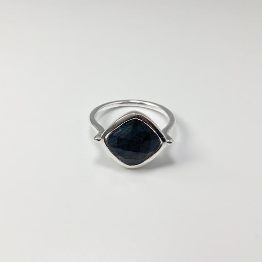 Blue Tiger Eye Ring