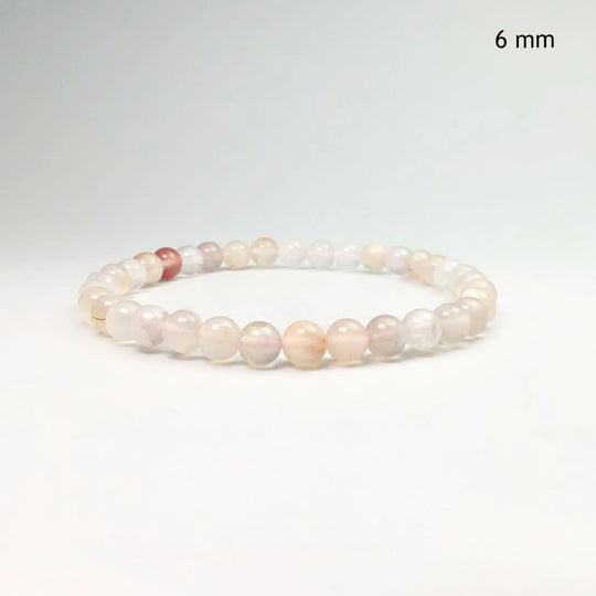 Flower Agate Beaded Bracelet