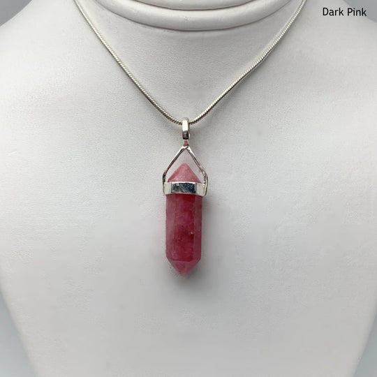 Rhodonite Double Terminated Point Pendant