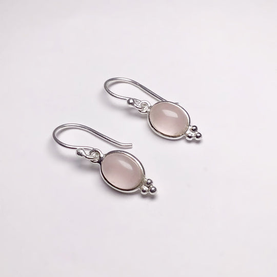 Rose Quartz Dangle Earrings