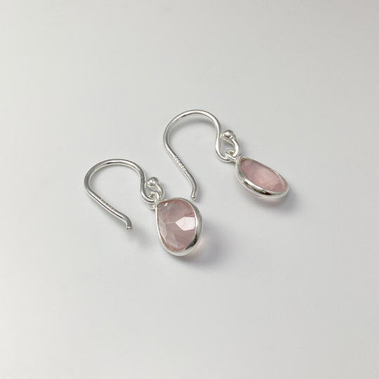 Rose Quartz Dangle Earrings