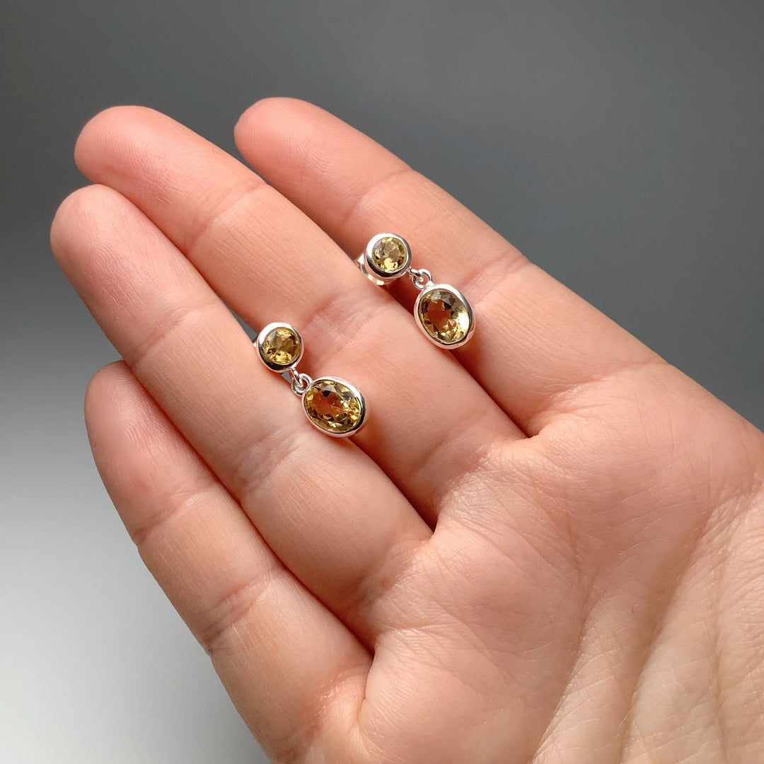 Citrine Stud Earrings