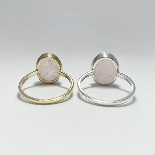 Raw Rose Quartz Ring