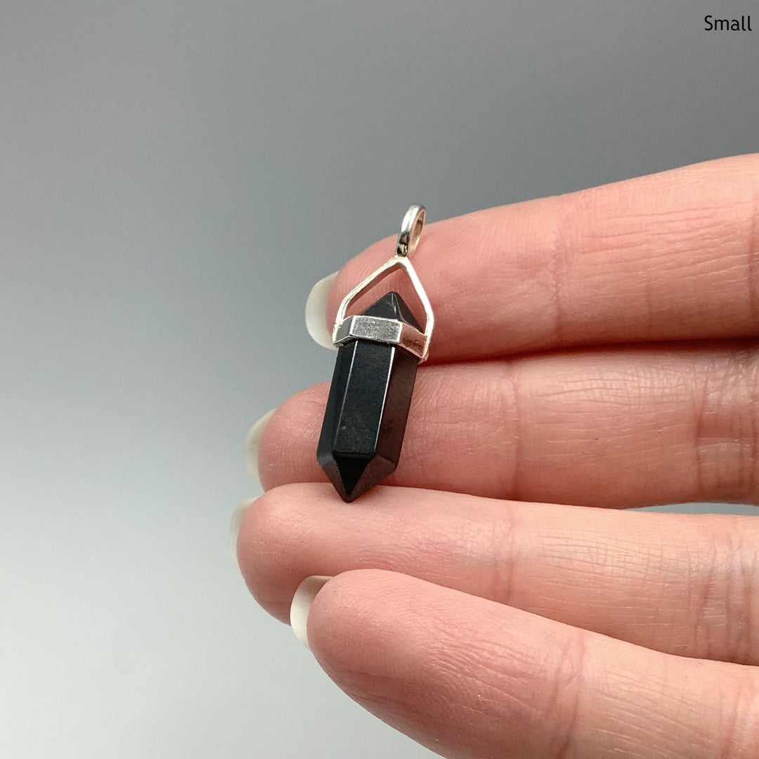 Hematite Double Terminated Point Pendant