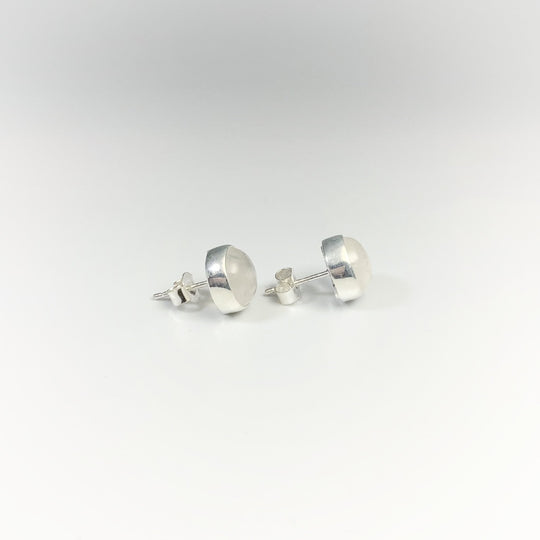 Rainbow Moonstone Stud Earrings